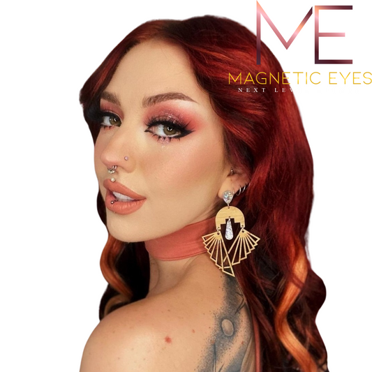 Photo of Paige Savill wearing Magnetic Eyes in the style The Foxy lash and our Magnetic Eyes eyeliner